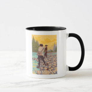 Caneca Cena da pesca com mosca de VermontWomen