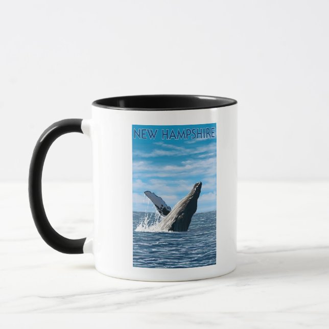 Caneca Cena de Baleia New HampshireHumpback (Esquerda)
