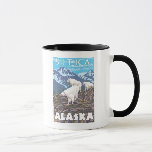 Caneca Cena de Caprinos de Montanha - Sitka, Alasca (Direita)