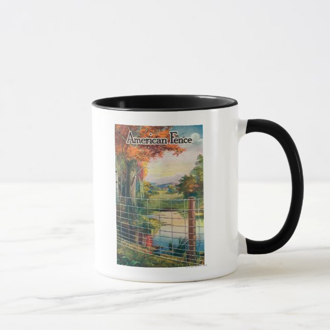 Caneca Cena de Fronteira Americana de Aço e Fio (Direita)