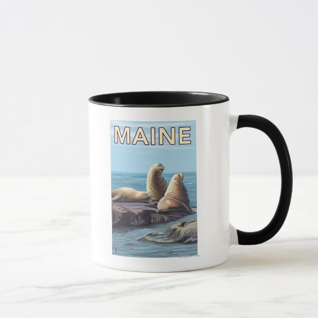 Caneca Cena de Leões do MaineSea (Direita)
