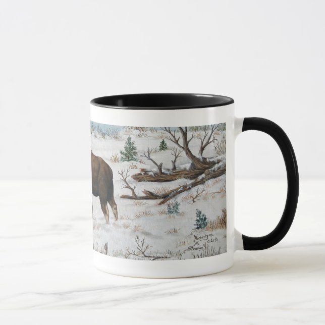 Caneca Cena de luta da arte dos animais selvagens dos (Direita)