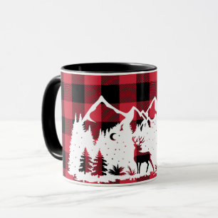 Caneca Cena de Montanha Selvagem Red Buffalo