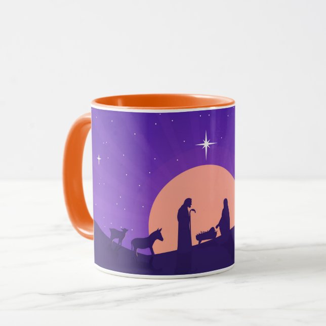 Caneca Cena de Natal (Frente Esquerda)
