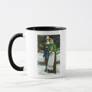 Caneca Cena de Priscilla e de John Alden