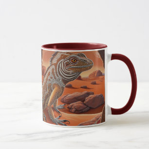 Caneca Cena de Vida Selvagem australiana Iguana Lizard