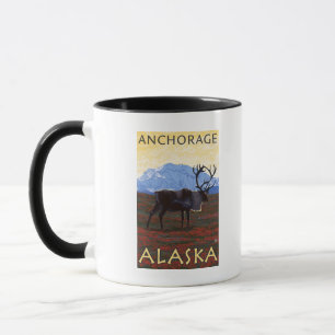 Caneca Cena do caribu - Anchorage, Alaska