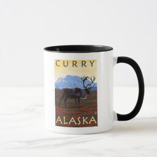 Caneca Cena do caribu - caril, Alaska