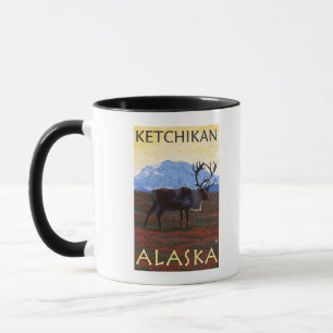 Caneca Cena do caribu - Ketchikan, Alaska
