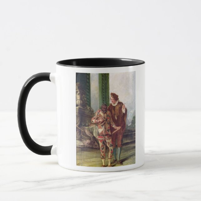 Caneca Cena do dell'Arte de Commedia (Esquerda)