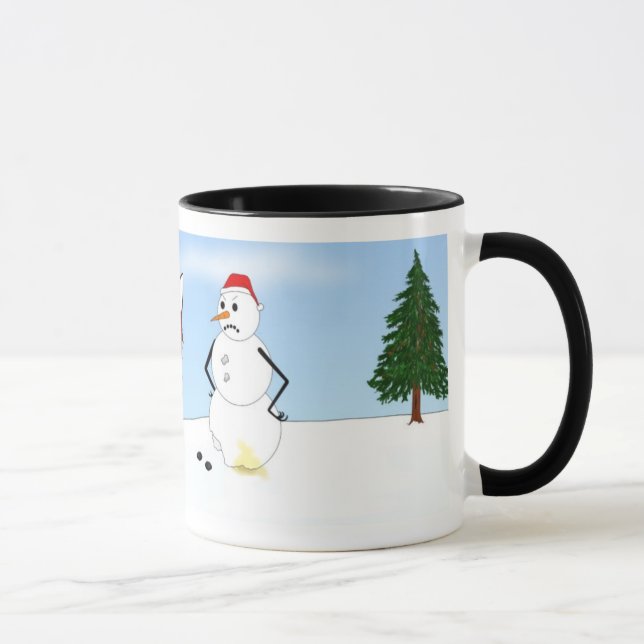 Caneca Cena do inverno do rouco Siberian (Direita)