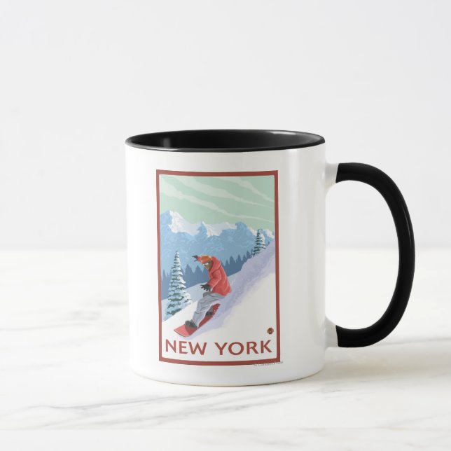 Caneca Cena do New YorkSnowboarder (Direita)
