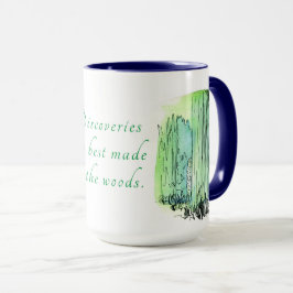 Caneca Cena Floresta Verde e Azul
