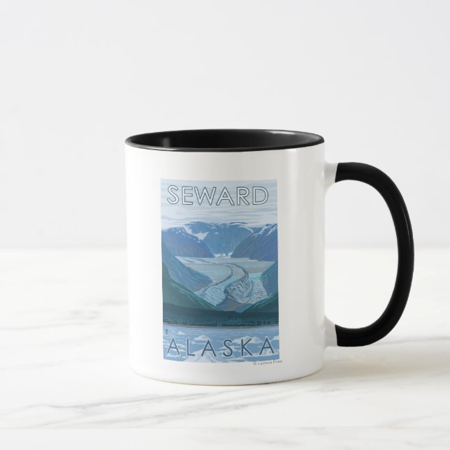 Caneca Cena Glaciar - Seward, Alasca (Direita)