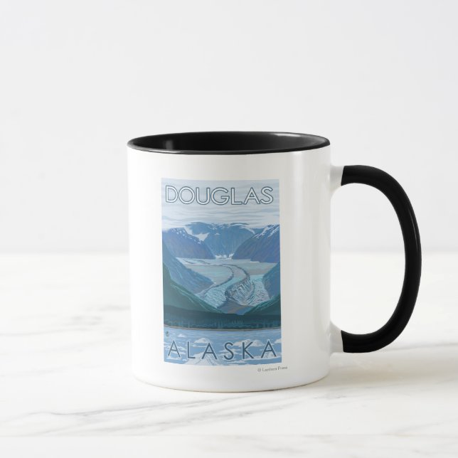 Caneca Cena Glacier - Douglas, Alasca (Direita)