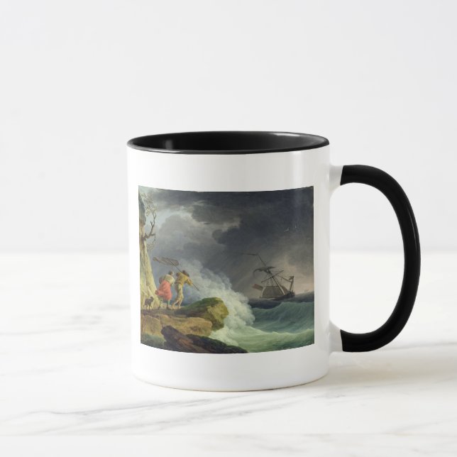 Caneca Cena litoral em uma tempestade, 1782 (Direita)