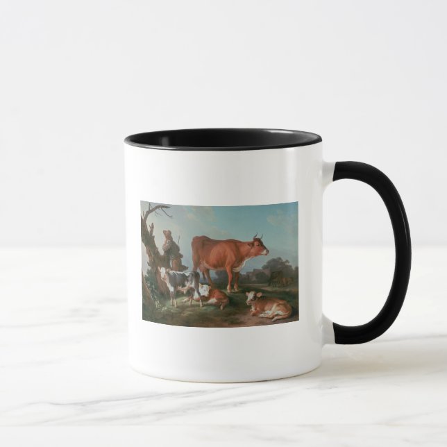 Caneca Cena pastoral com um cowherd (Direita)