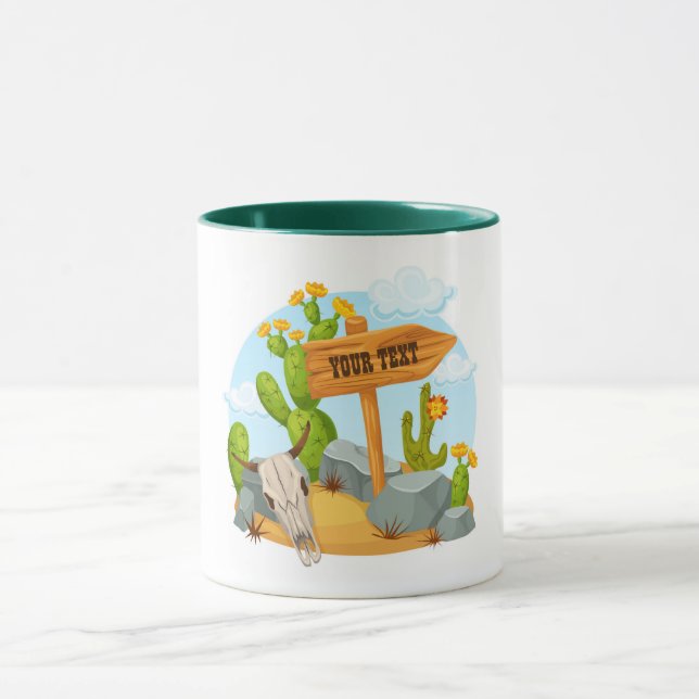 Caneca Cena personalizável do sudoeste americano (Centro)