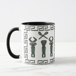Caneca cena tribal abstrato africana