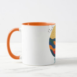 Caneca Cenário Colorido do Vale do Pôr do Sol Dourado