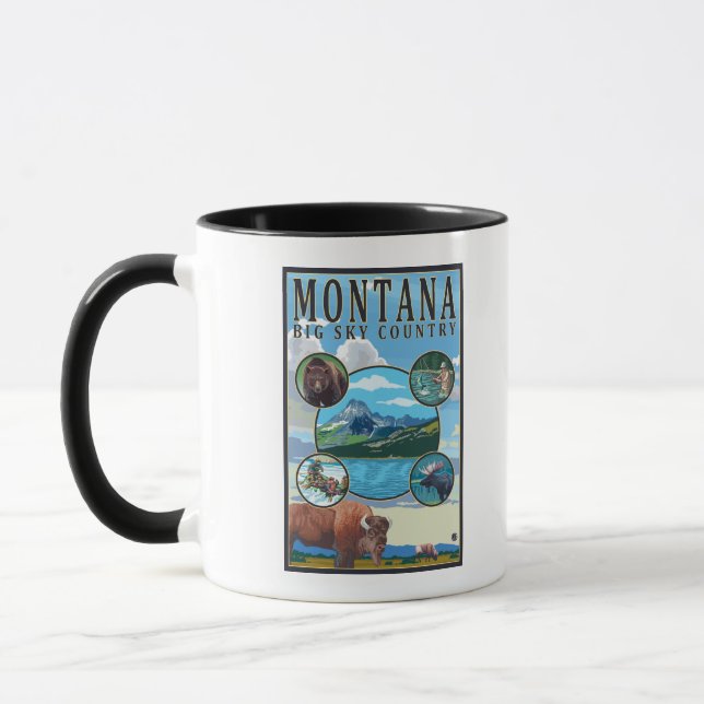 Caneca Cenas do Estado de Montana (Esquerda)
