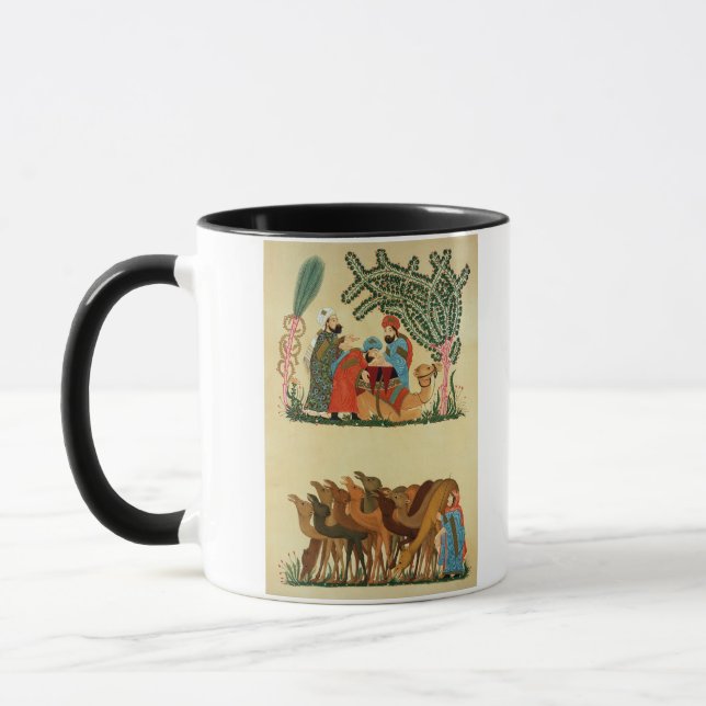 Caneca Cenas tomadas de um manuscrito 'do Maqamat de (Esquerda)