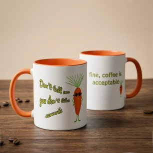 Caneca Cenoura engraçada