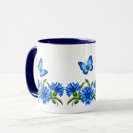 Caneca Centáureas & Borboletas