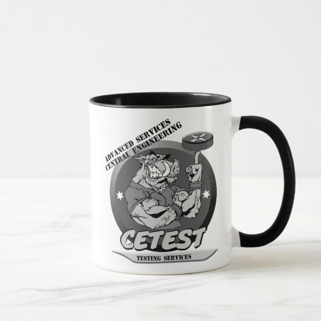 Caneca central do teste da engenharia (Direita)