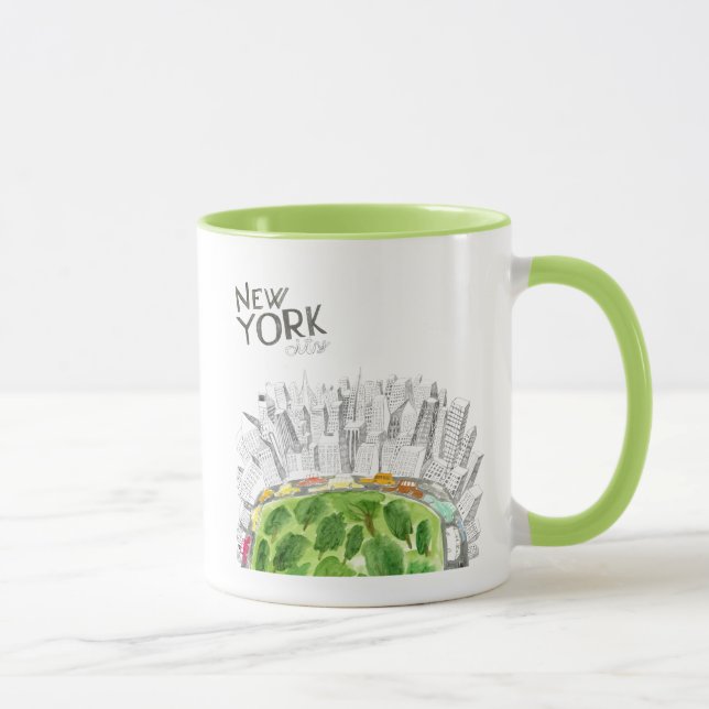 Caneca Central Park & colagem da Nova Iorque (Direita)