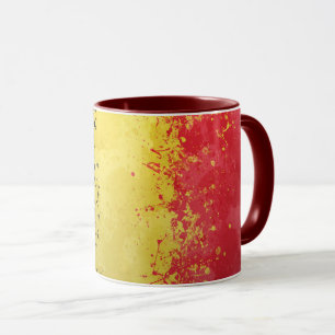 Caneca Cerâmica Coberta Por Bandeira Pulverizada Na Bélgi