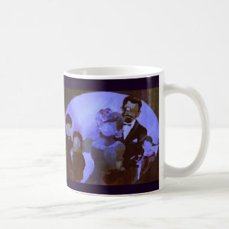 Caneca cerâmica com belas artes violetas: Retrato