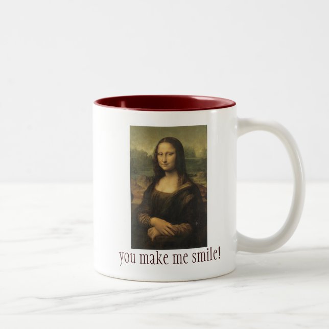 Caneca cerâmica com Mona Lisa (Direita)