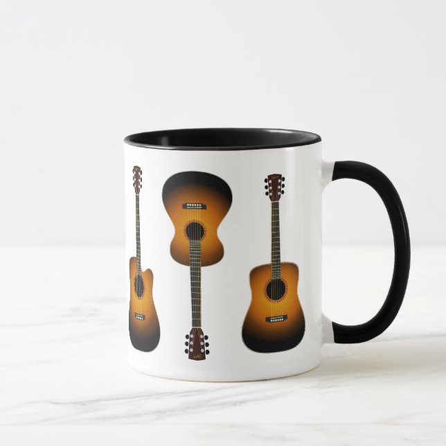 caneca cerâmica das guitarra acústicas (Direita)
