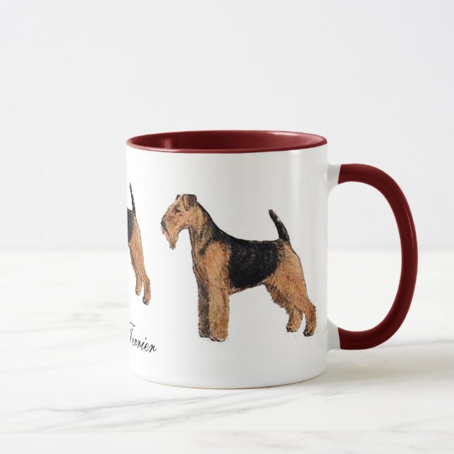 Caneca cerâmica de galês Terrier (Direita)