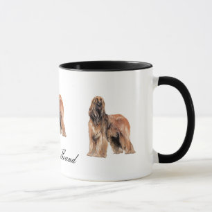 Caneca cerâmica do galgo afegão