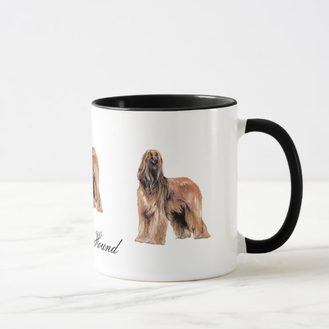 Caneca cerâmica do galgo afegão (Direita)