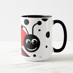Caneca cerâmica do joaninha