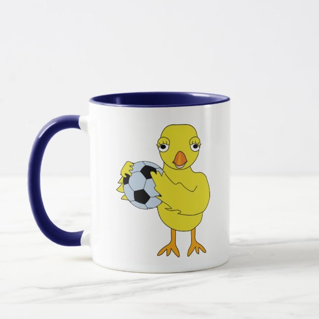 Caneca Cerâmica do Pintinho de futebol (Esquerda)
