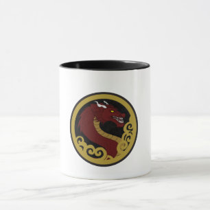 Caneca Cerâmica Dragão Imperial Vermelho