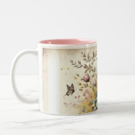 Caneca Cerâmica Floral