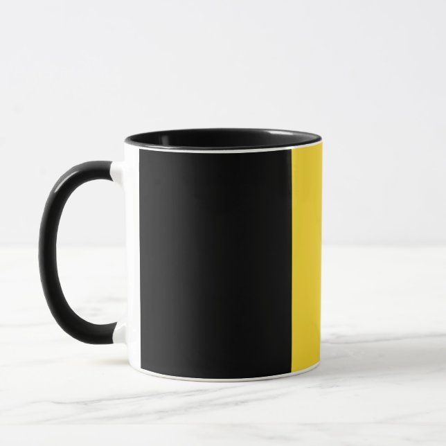 Caneca Cerâmica limpa e nítida com bandeira belga coberta (Esquerda)