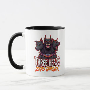 Caneca Cérbero Mal-Humorado Três Cabeças Zero Paciência H