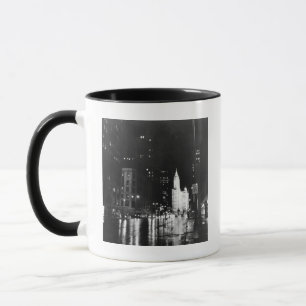 Caneca cerca de 1954: Da vista uma avenida de Michigan