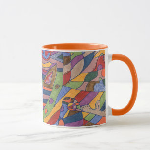 Caneca Cérebro de pássaro, abstrato original