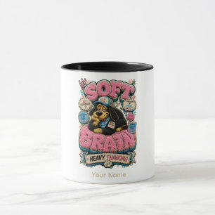 Caneca Cérebro Macio Pensamento Pesado Personalizado Dive