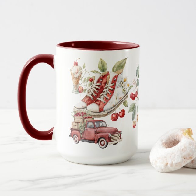 Caneca Cerejas Doces de Verão (Com Donut)