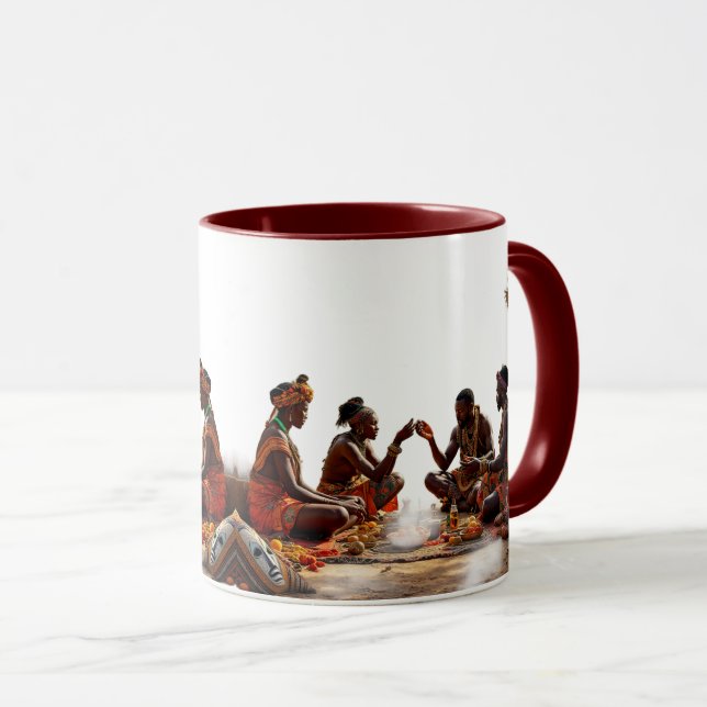 Caneca Cérémonie traditionnelle africaine. (Frente Esquerda)