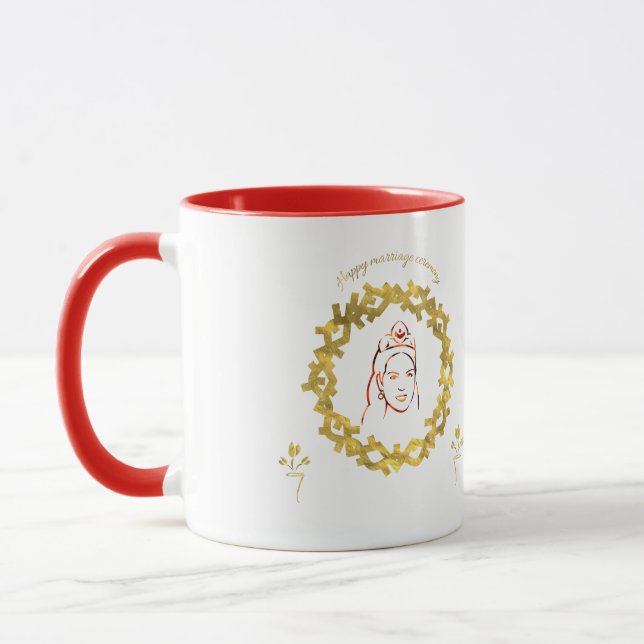 Caneca Cerimônia de casamento feliz (Esquerda)