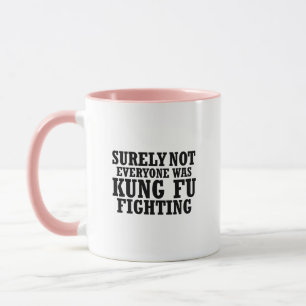 Caneca Certamente não todos era luta engraçada de Kung Fu